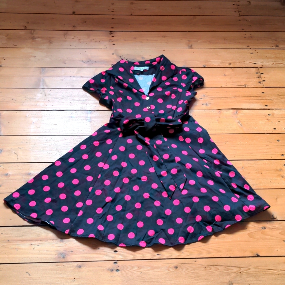 5-Miss Lulo polka dot swing dress